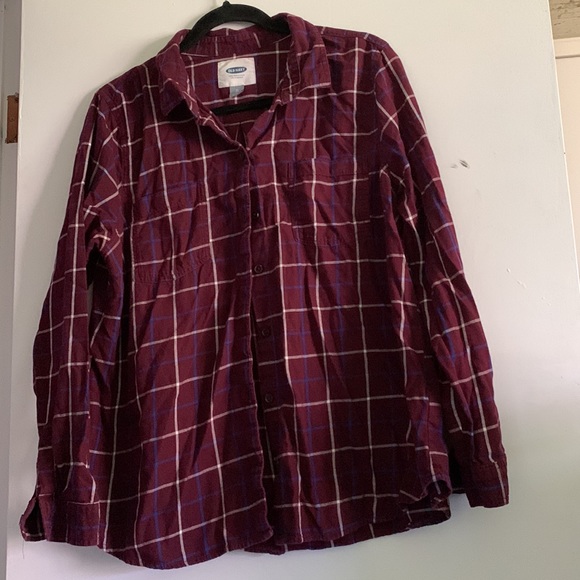 Old navy womens plaid button up shirt - Picture 3 of 5
